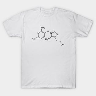 Vitamin B1 Thiamine C12H17N4OS Molecule T-Shirt